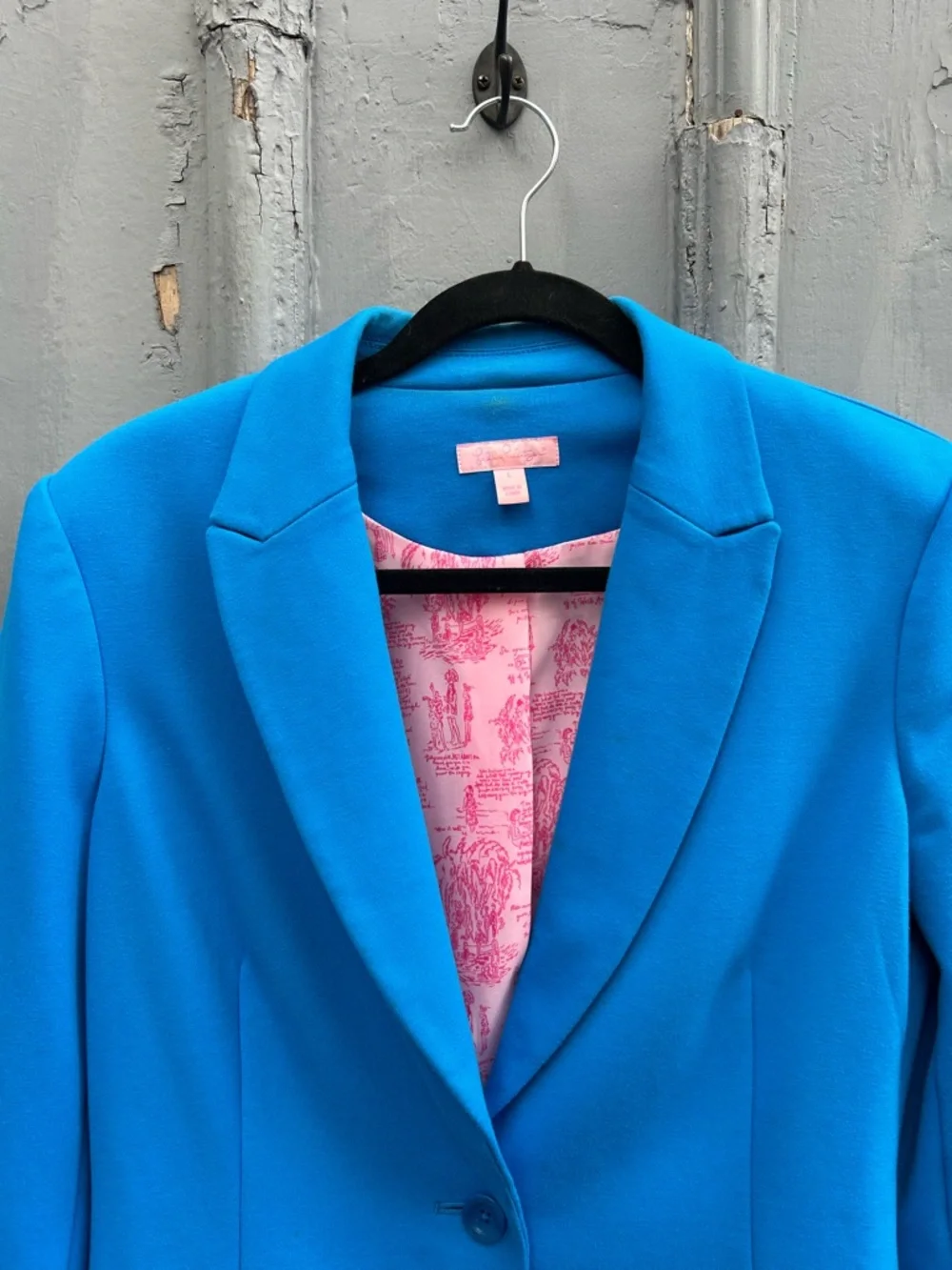 Lilly Pulitzer Vibrant Blue Blazer, Large - Picture 4 of 10